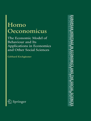 cover image of Homo Oeconomicus